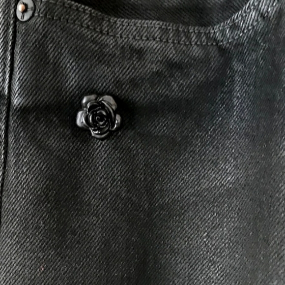 NEW Calvin Rucker Jeans Baby Love Distressed Black 26 Hi Waist Boyfriend Luxury - Picture 8 of 16